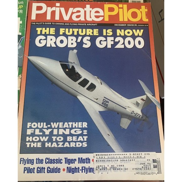 Private Pilot Aviation Magazine 1991-1996 Lot of 4 Helicopter Grob Apache Plane - Picture 2 of 5